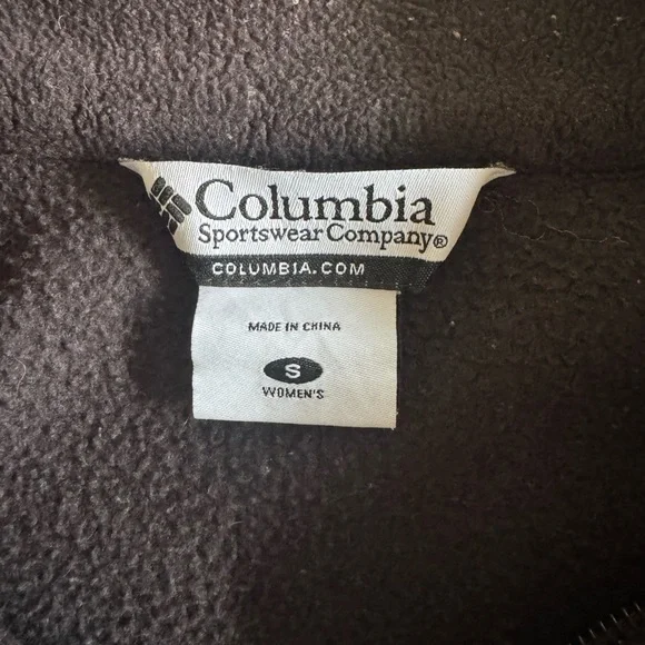 EUC Women’s Columbia Heavenly Lake Tahoe Black Fleece Zip Up Jacket Size Small - Picture 6 of 6